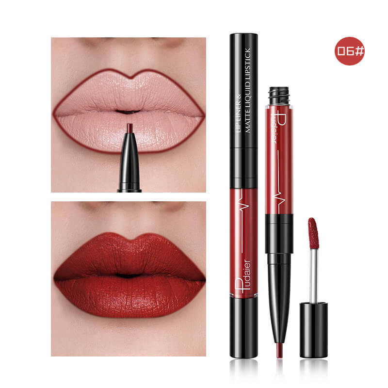 Pudaier Matte Lip Gloss Lip Liner 2 in1 Maqui gem Professional Complete Agate Red Lip Tint Plumper Tattoo Makeup liquid Lipstick Pudaier Matte Lip Gloss Lip Liner 2 in1 Maqui gem Professional Complete Agate Red Lip Tint Plumper Tattoo Makeup liquid Lipstick